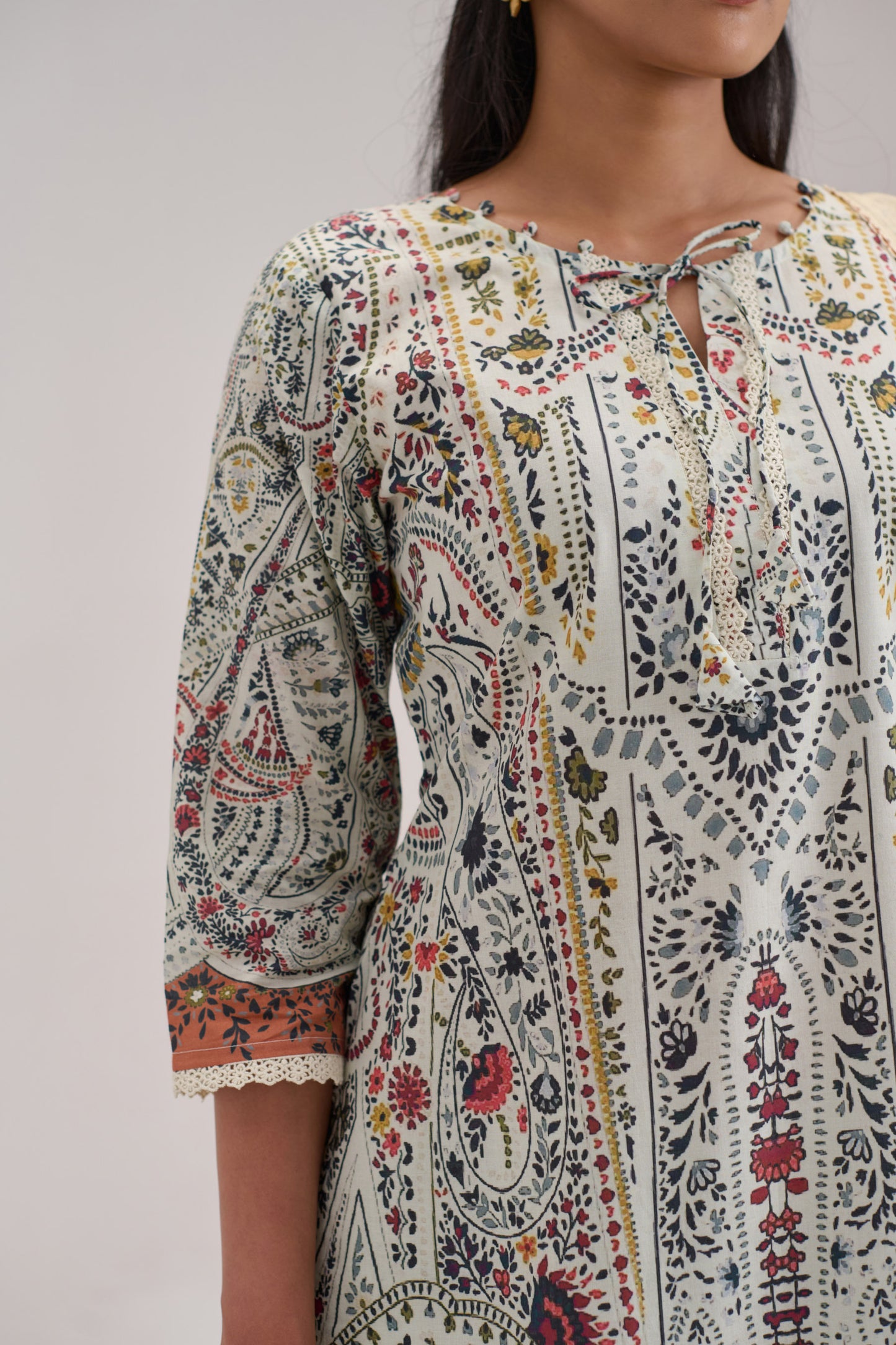 Mehr - Multi Color Cotton Cambric Coord Suit