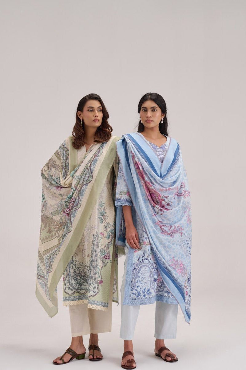 Mehr - Cream Cotton Cambric Kurta Set