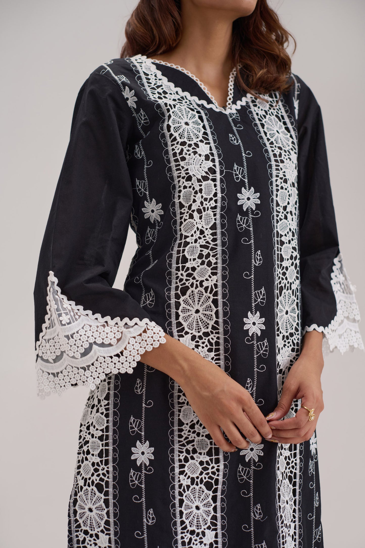 Mehr - Black Cotton Fabric Coord Set