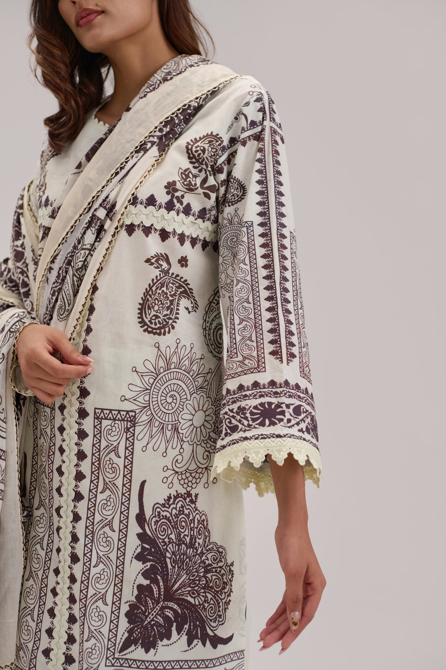 Mira - Ivory Cotton Cambric Coord Suit