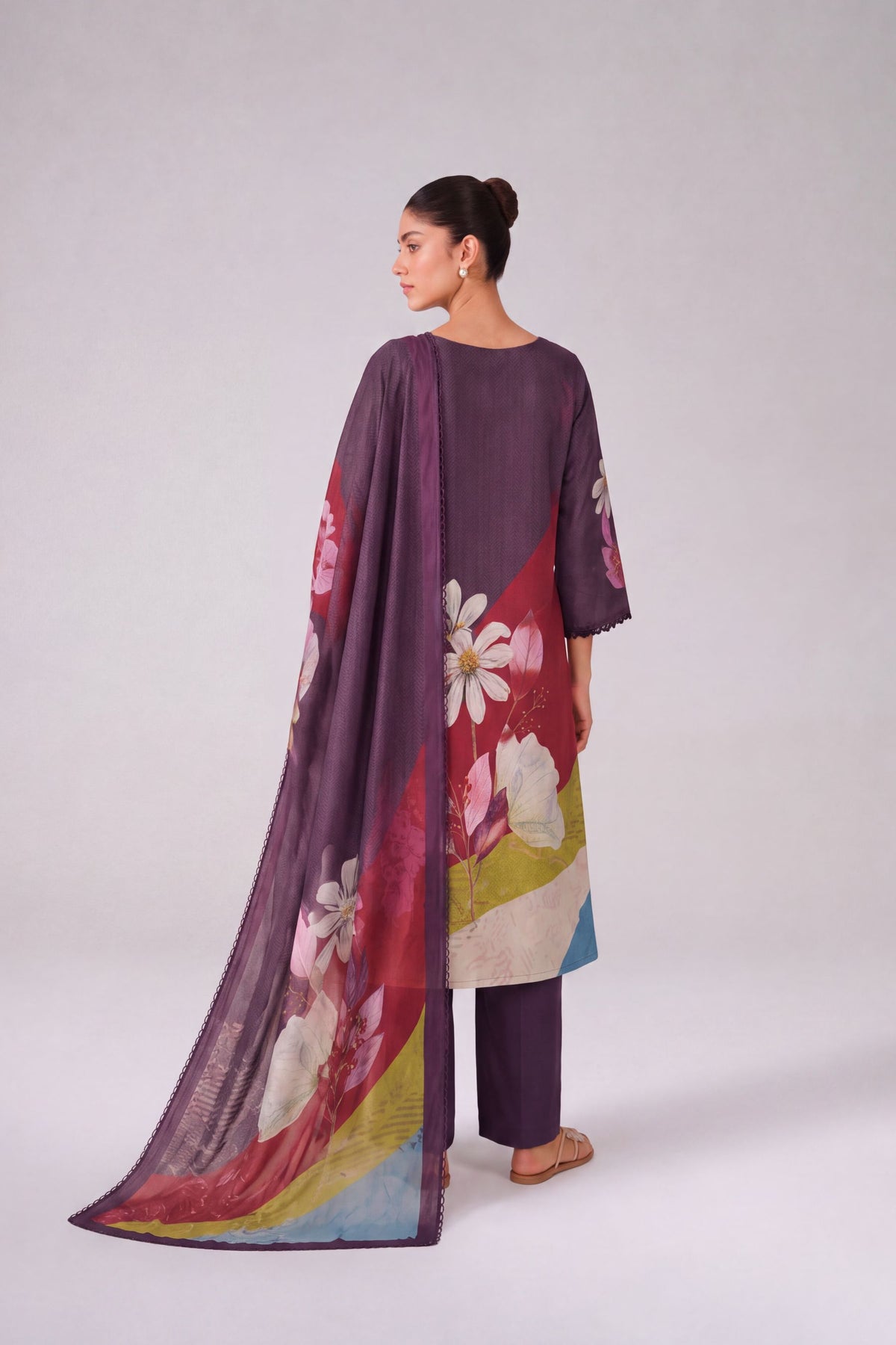 Kaya - Plum Purple Cottom Cambric Kurta Set