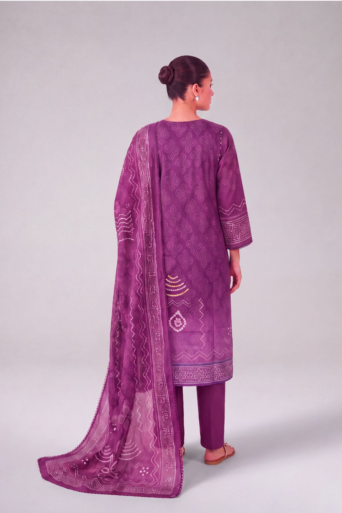 Mehr - Royal Purple Cotton Cambric Kurta Set
