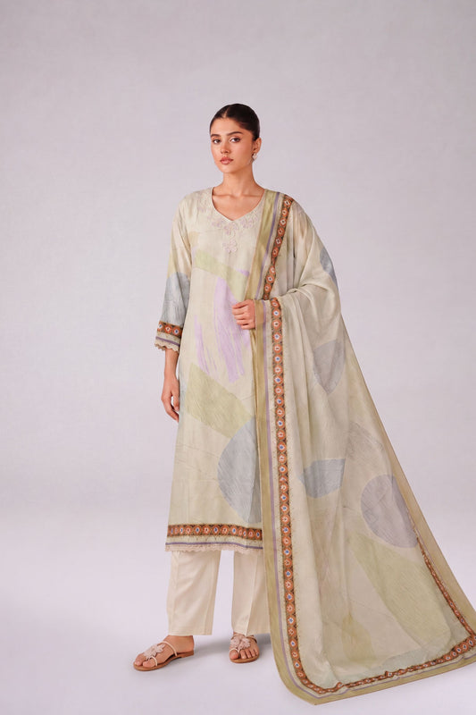 Pankhuri - Pastel Yellow Cotton Cambric Kurta Set