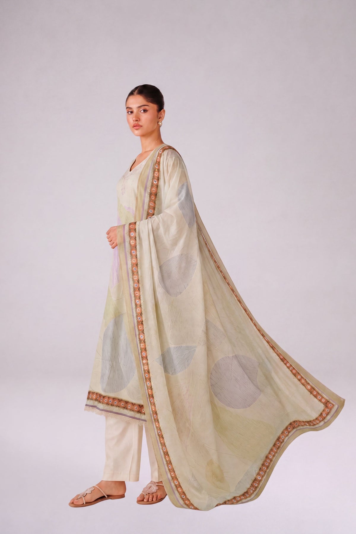 Pankhuri - Pastel Yellow Cotton Cambric Kurta Set