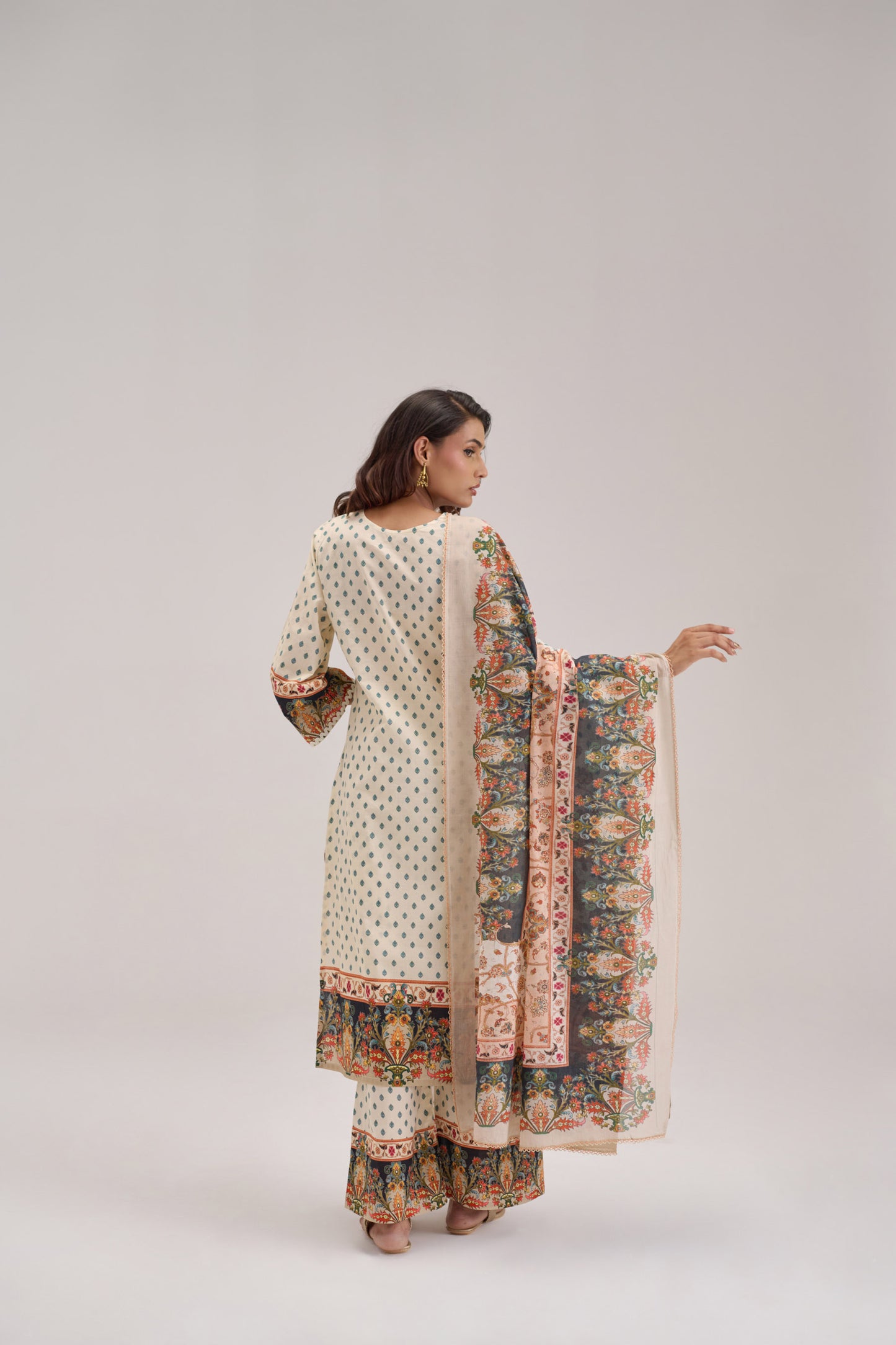 Mehr - Ivory Cotton Cambric Coord Suit