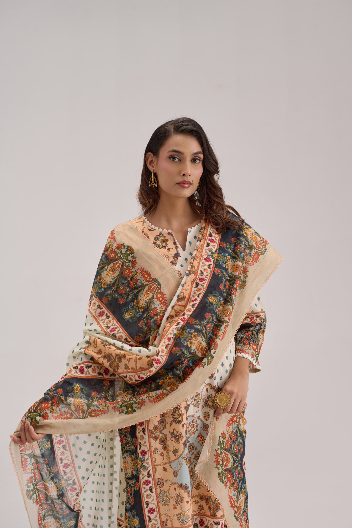 Mehr - Ivory Cotton Cambric Coord Suit
