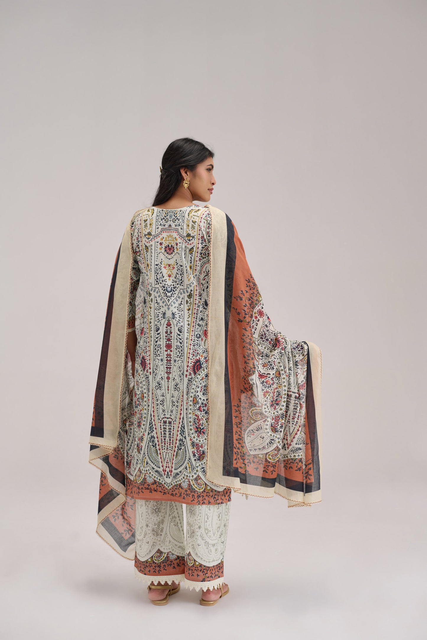 Mehr - Multi Color Cotton Cambric Coord Suit