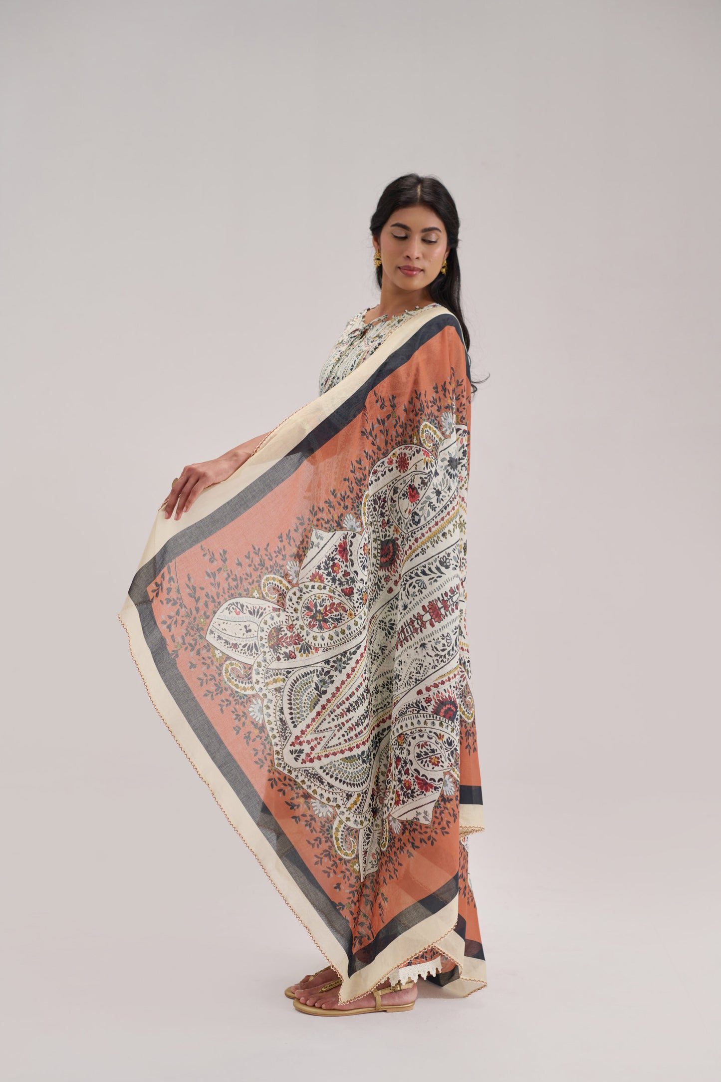 Mehr - Multi Color Cotton Cambric Coord Suit