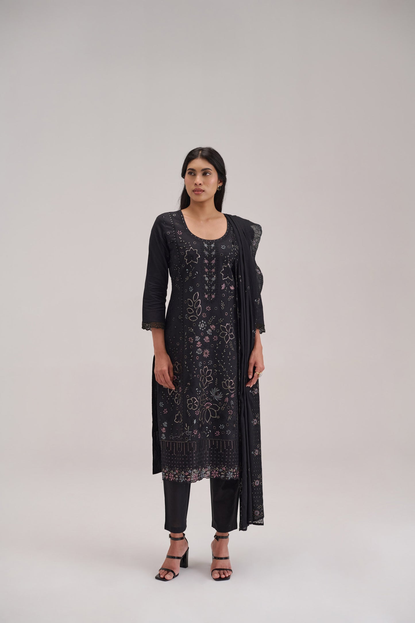 Mehr - Black Cotton Cambric Suit Set