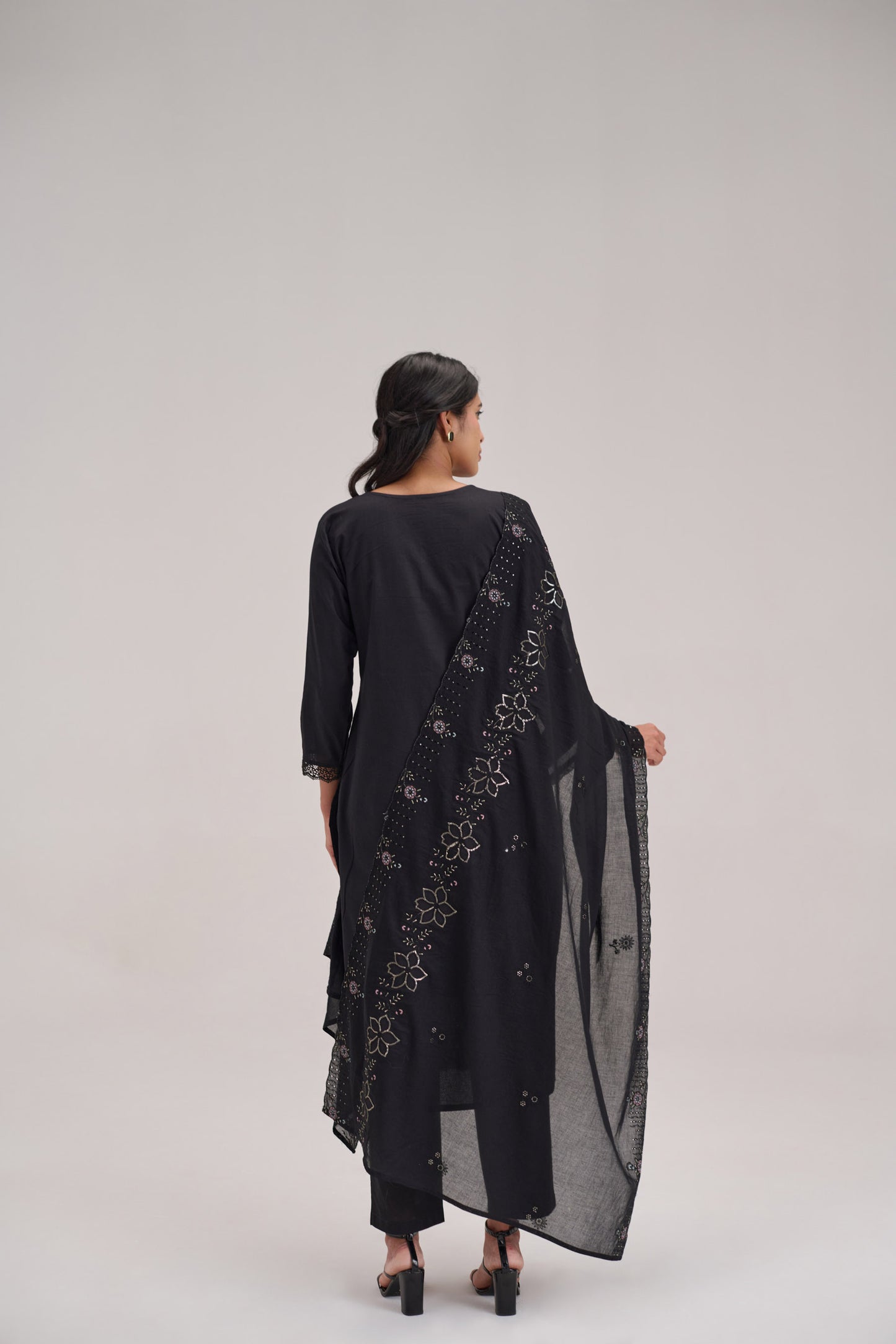 Mehr - Black Cotton Cambric Suit Set