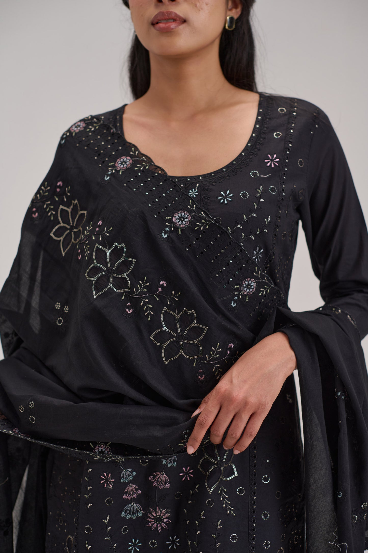 Mehr - Black Cotton Cambric Suit Set