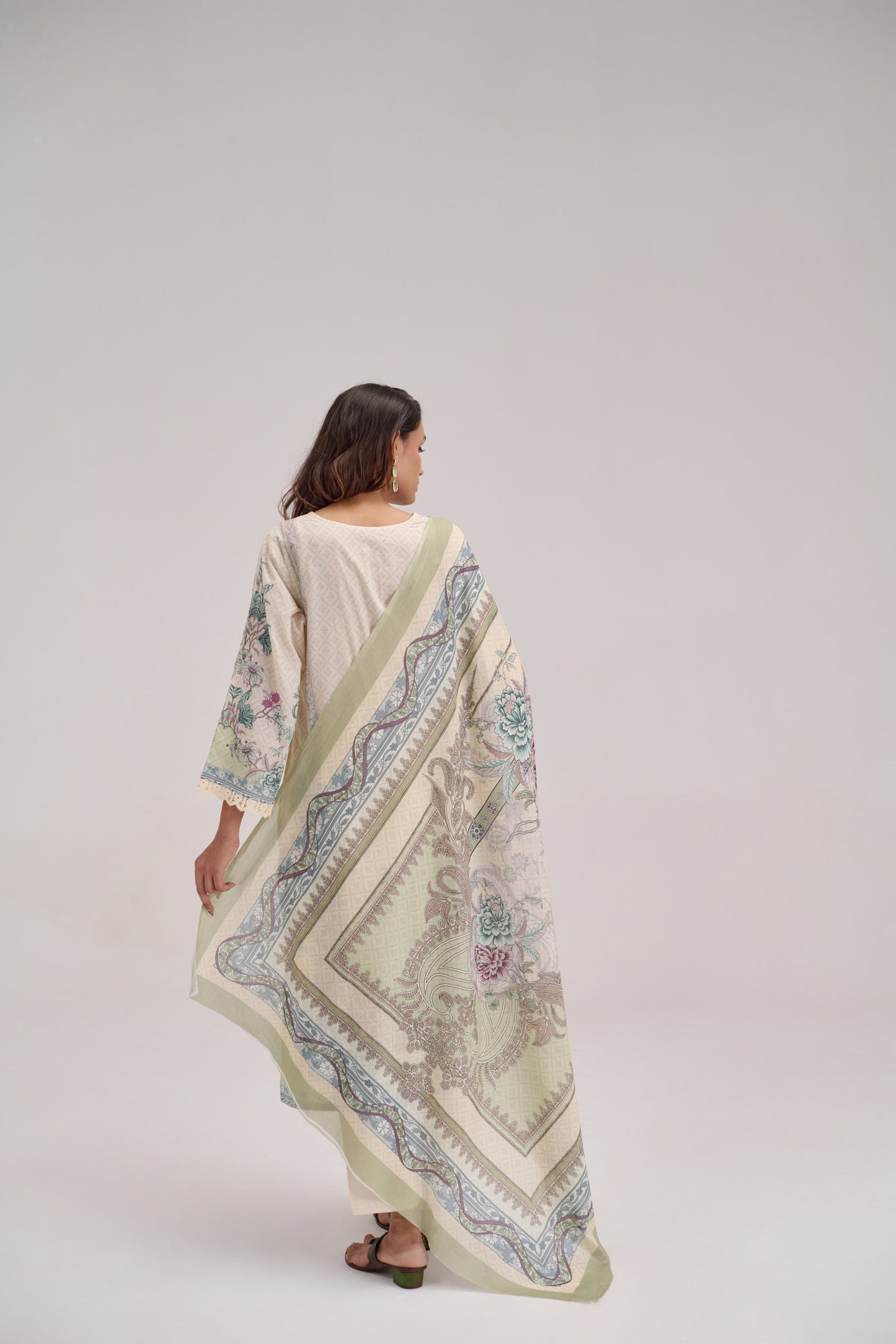 Mehr - Cream Cotton Cambric Kurta Set