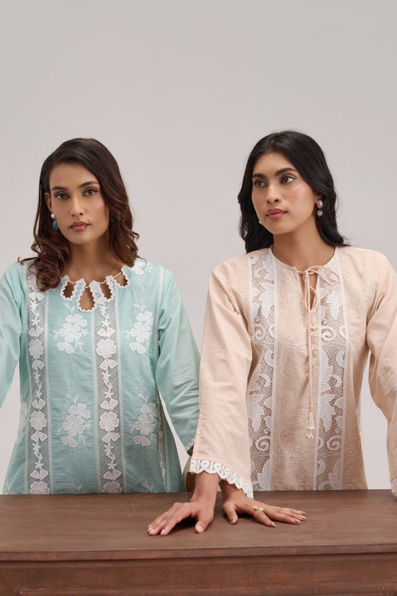 Mehr - Beige Cotton Fabric Coord Set