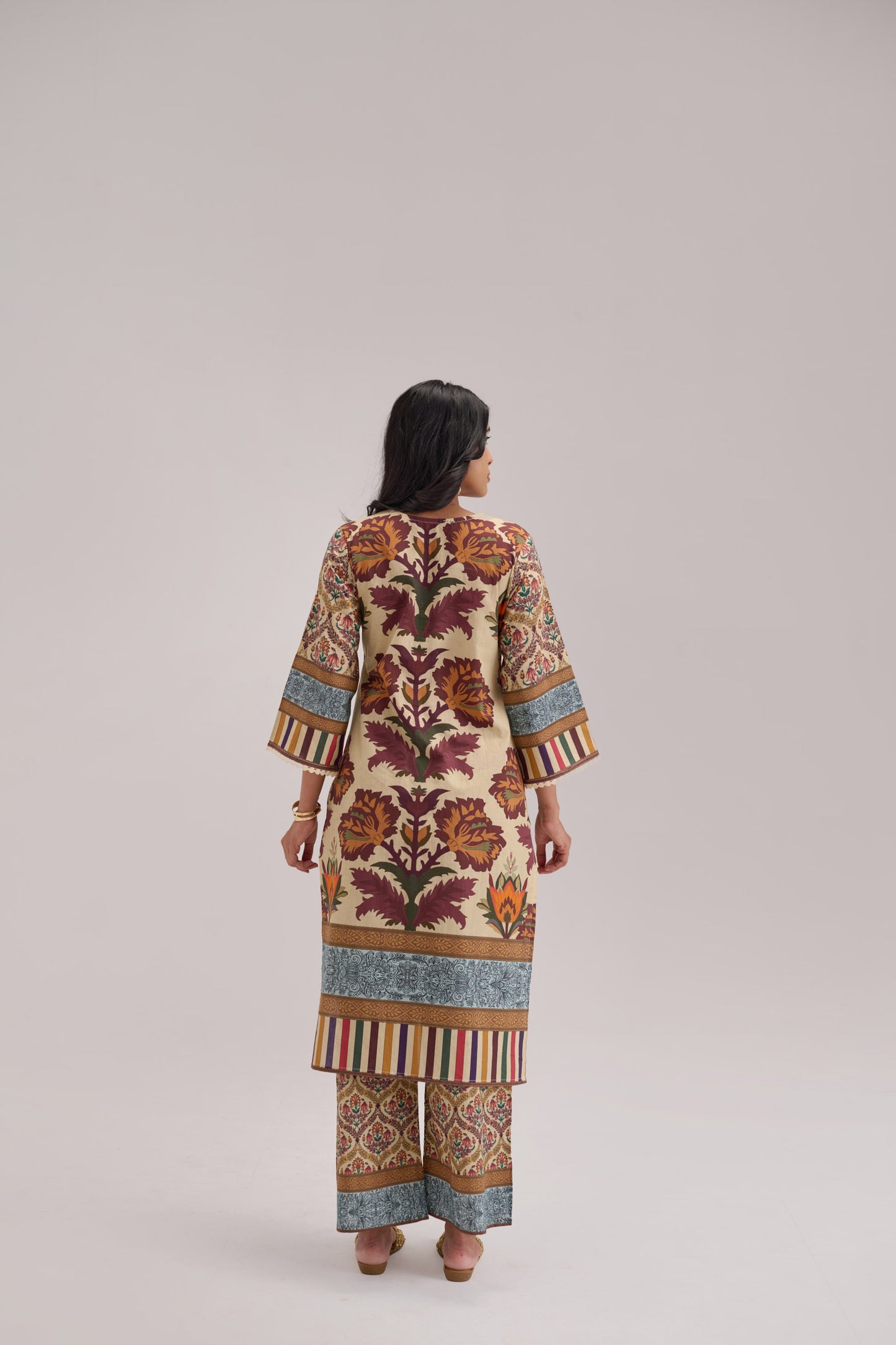 Mehr - Multi Color Cotton Cambric Coord Suit