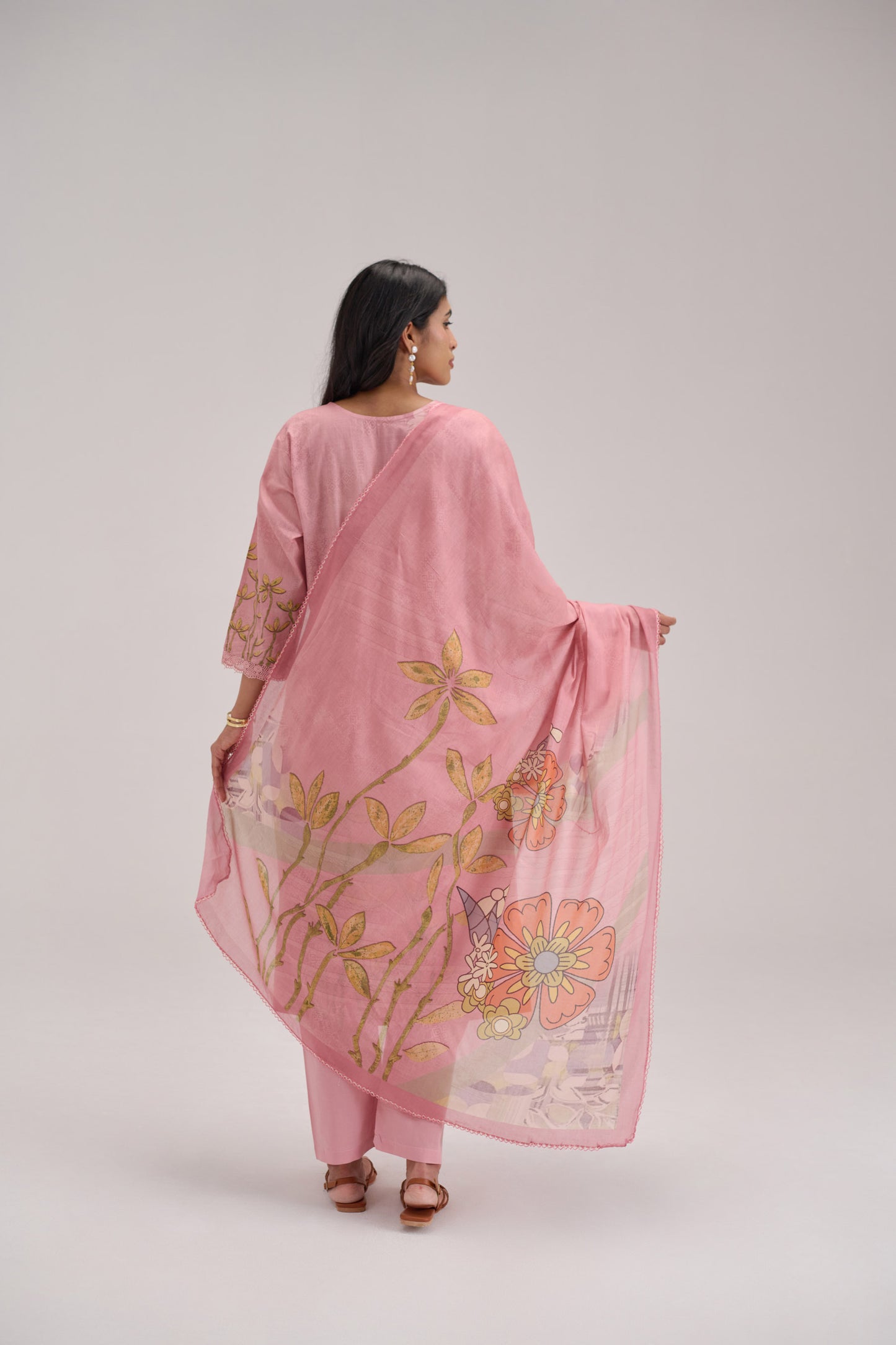 Madhuban - Soft Pink Cotton Cambric Kurta Set