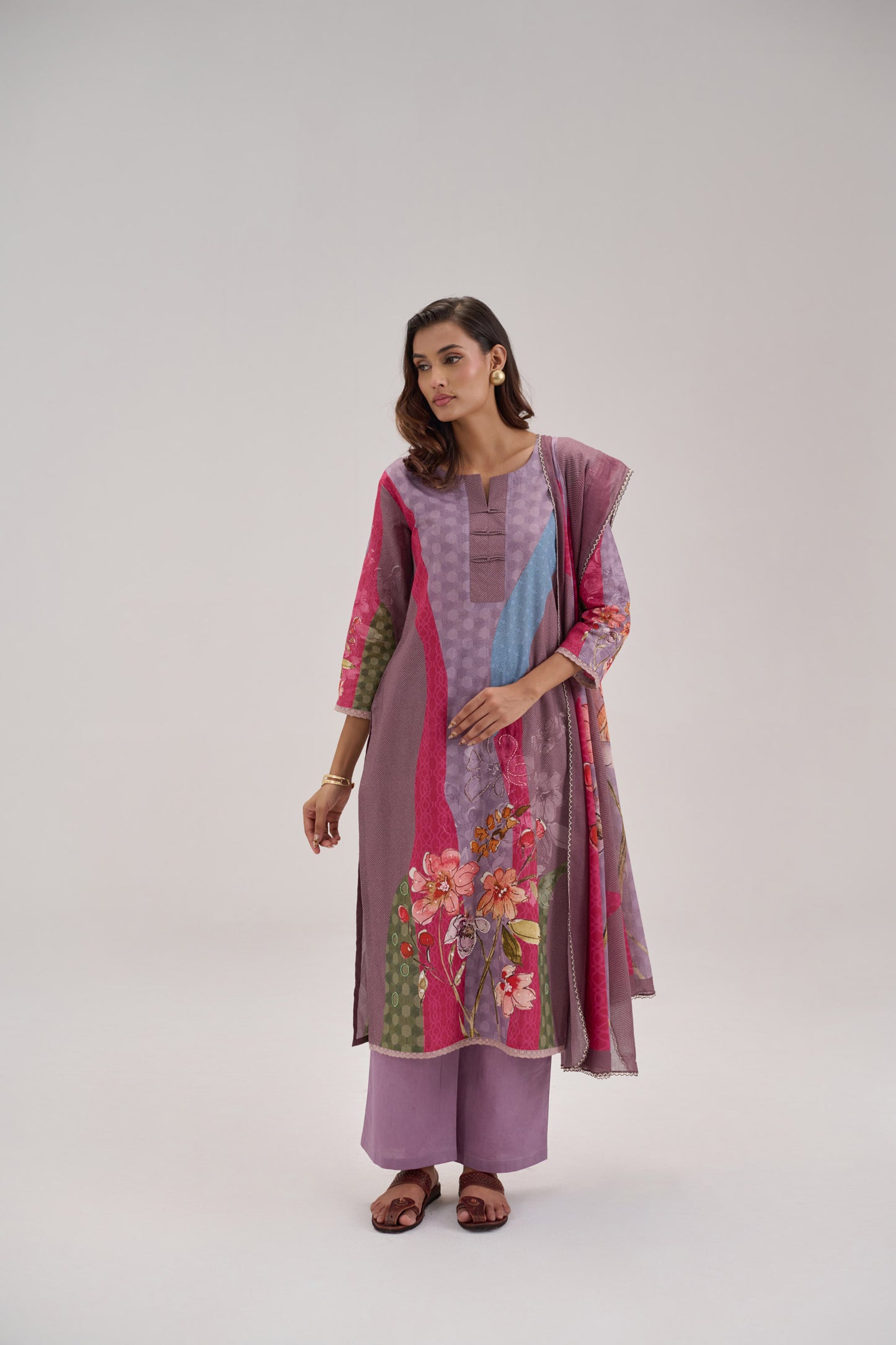Kaya - Lavender Cotton Cambric Kurta Set