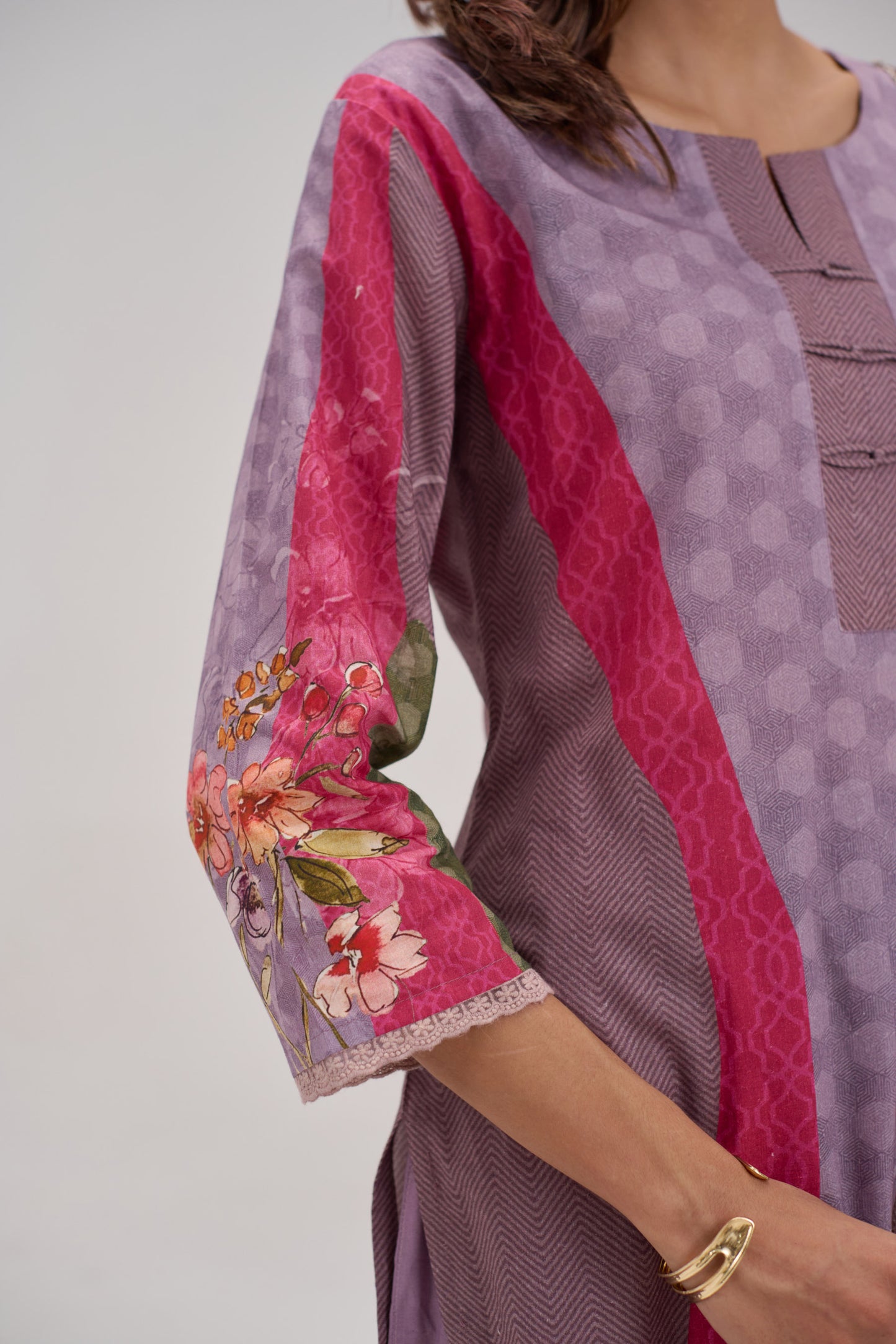 Kaya - Lavender Cotton Cambric Kurta Set
