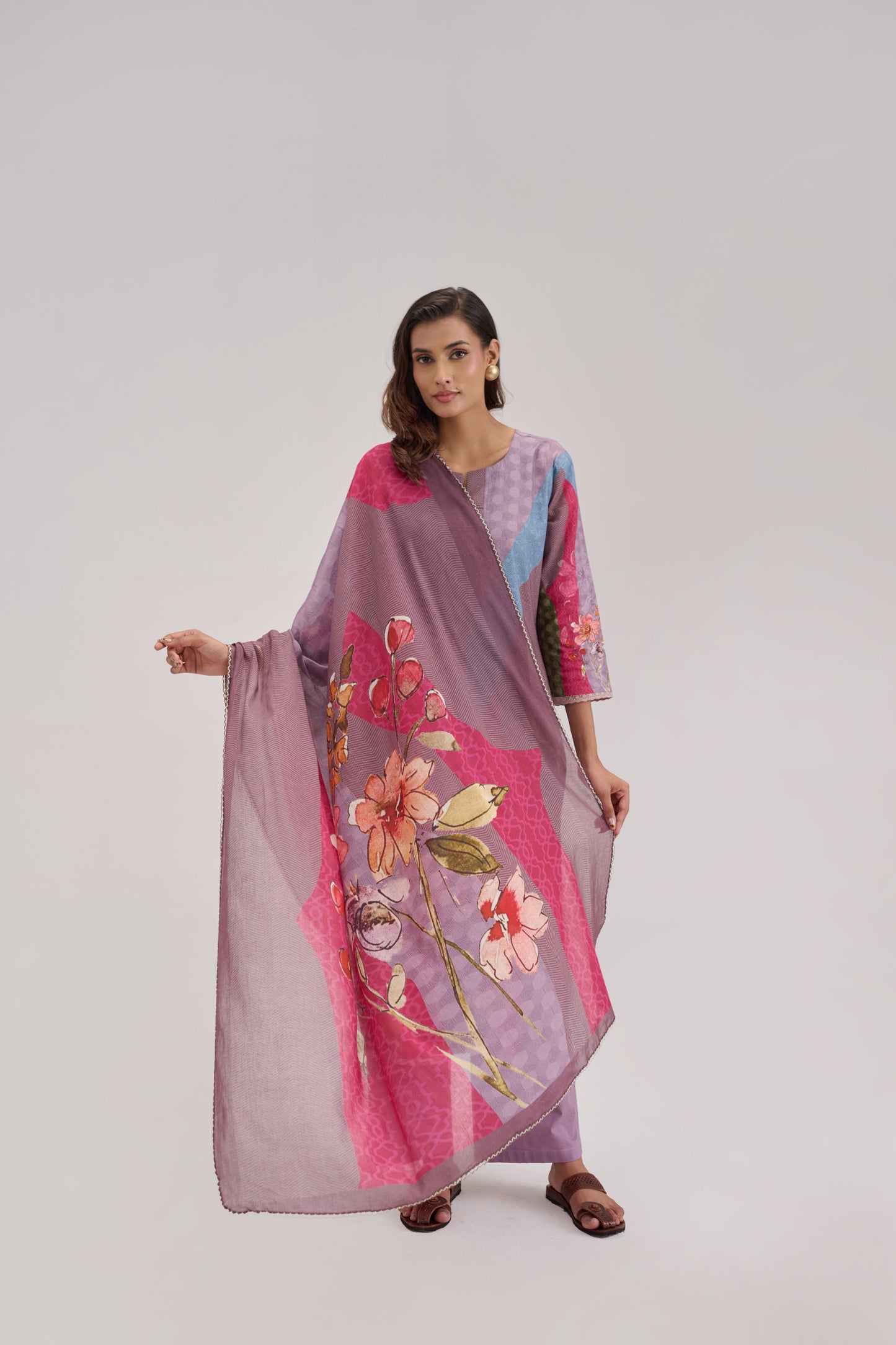 Kaya - Lavender Cotton Cambric Kurta Set