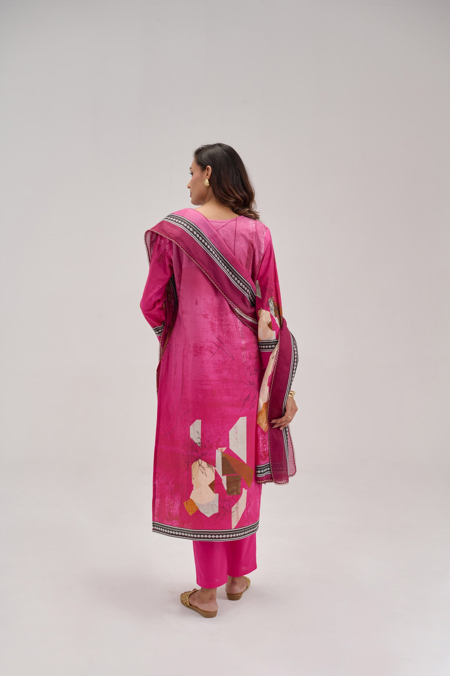 Kaya - Hot Pink Cotton Cambric Kurta Set