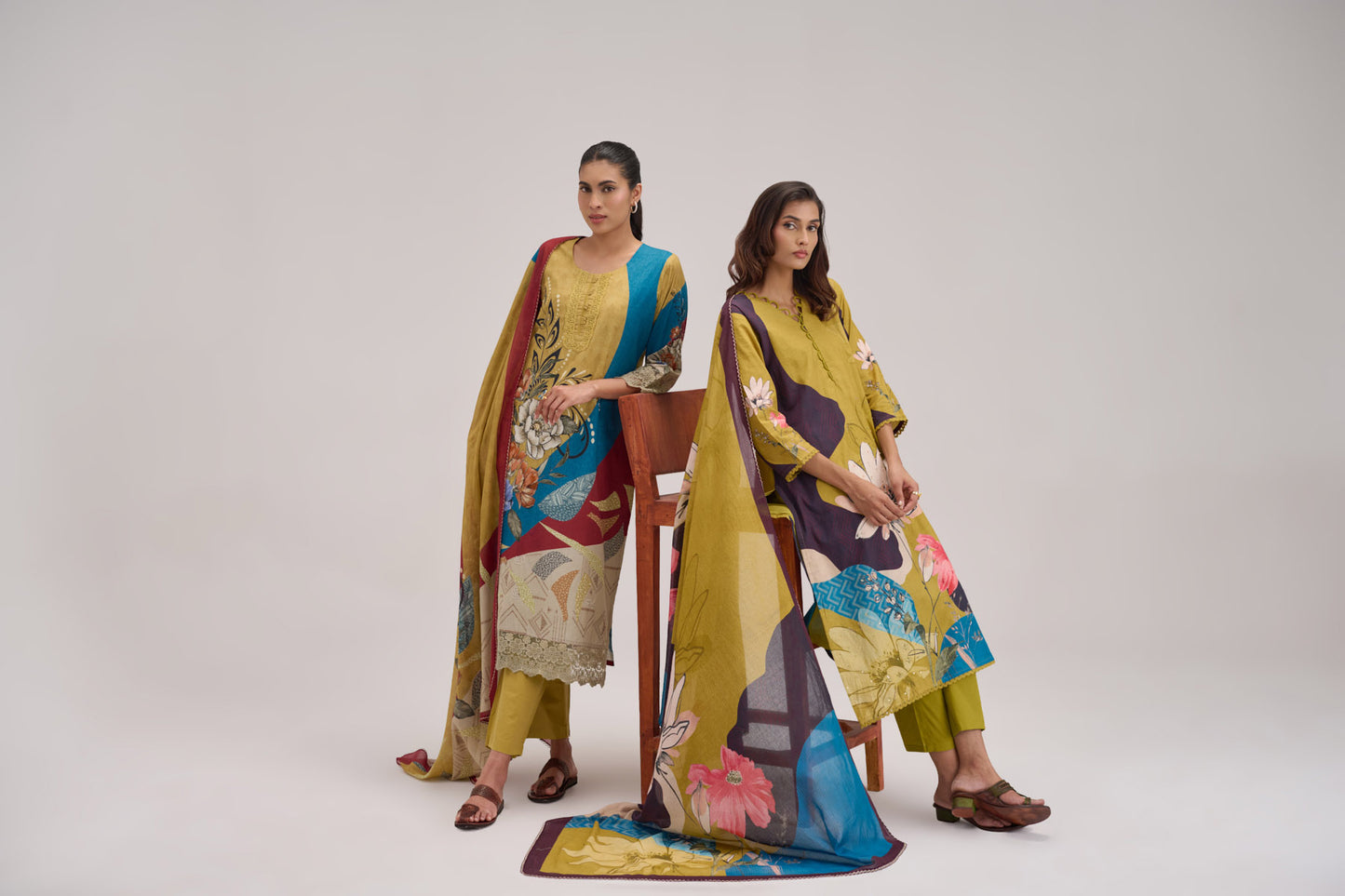 Kaya - Multi Color Cotton Cambric Kurta Set