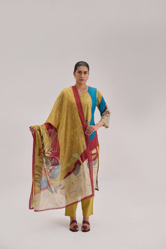 Kaya - Multi Color Cotton Cambric Kurta Set