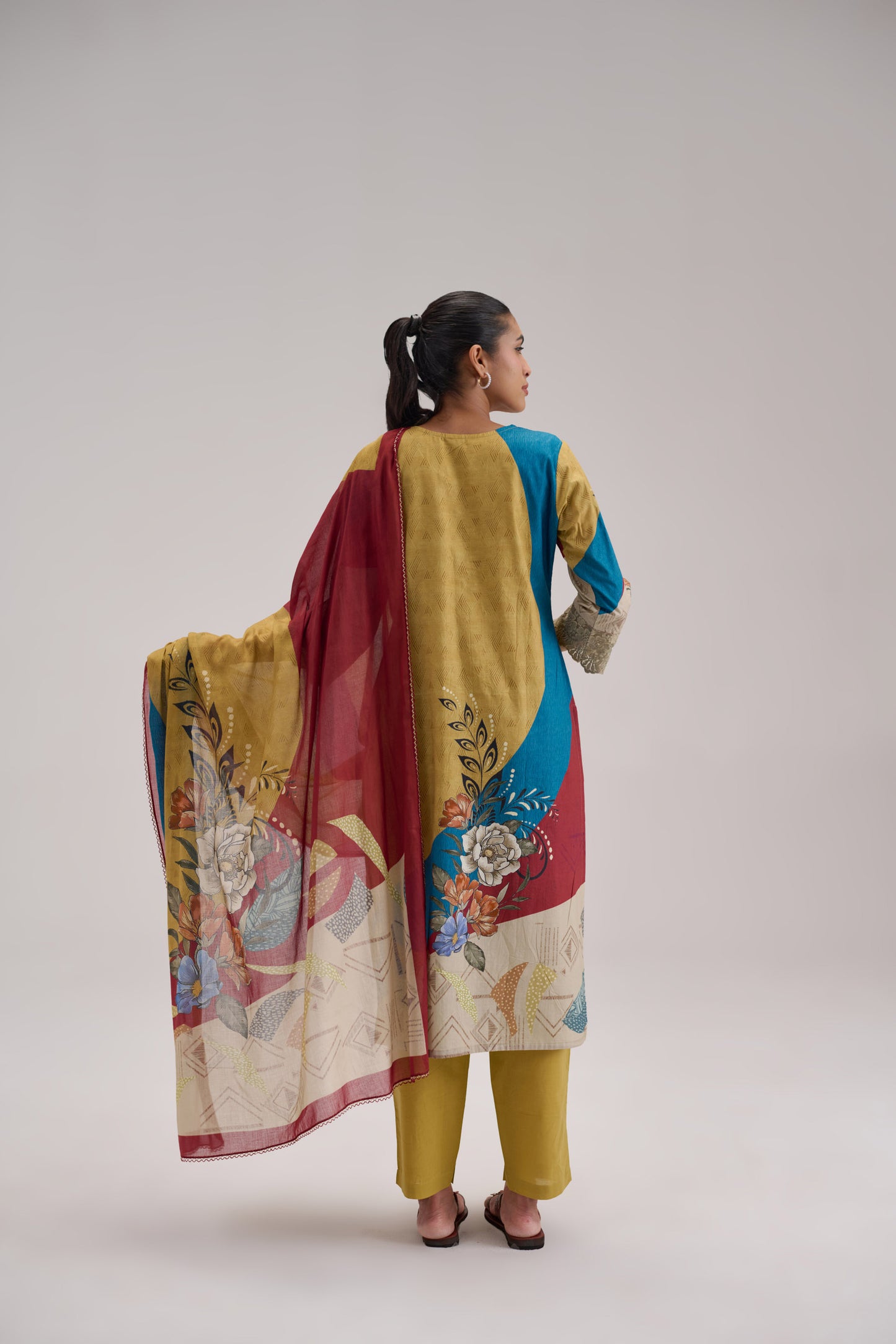 Kaya - Multi Color Cotton Cambric Kurta Set