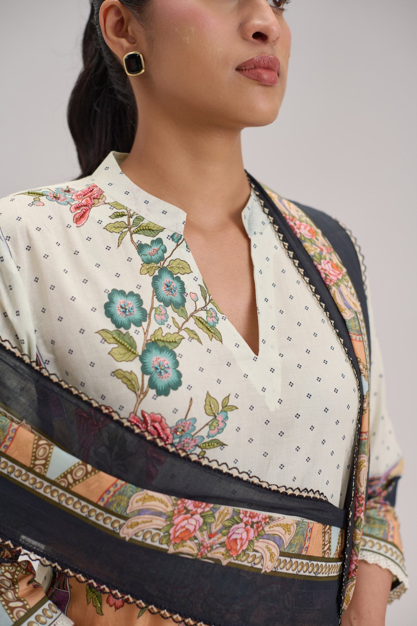 Mira - Cream Cotton Cambric Coord Suit