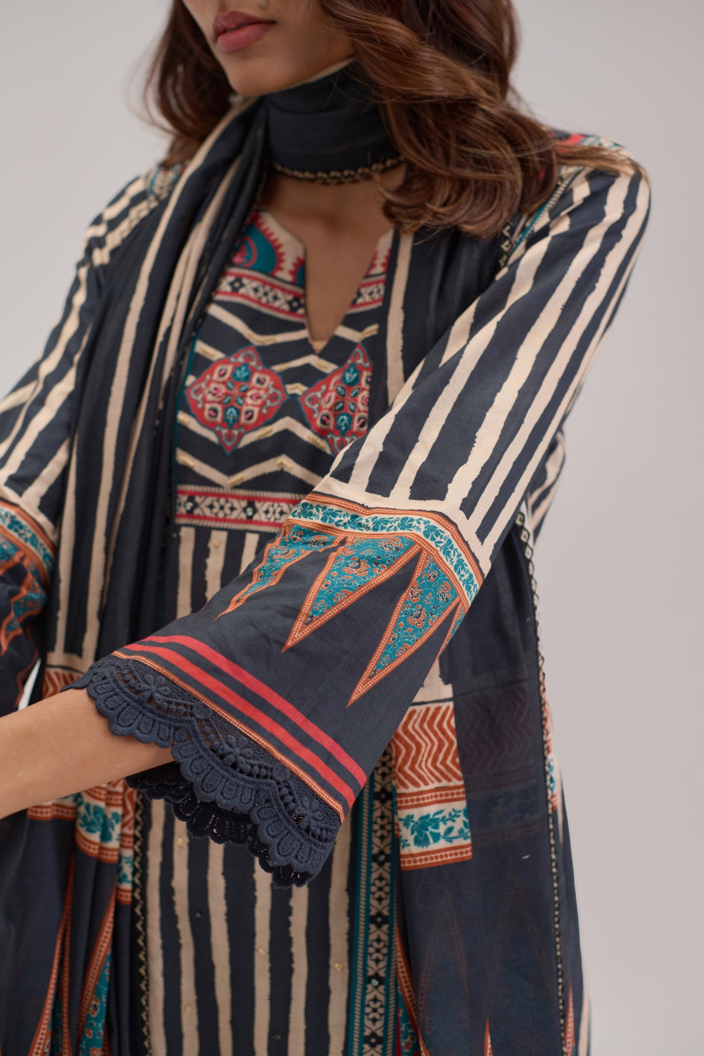 Mira - Black Cotton Cambric Coord Suit