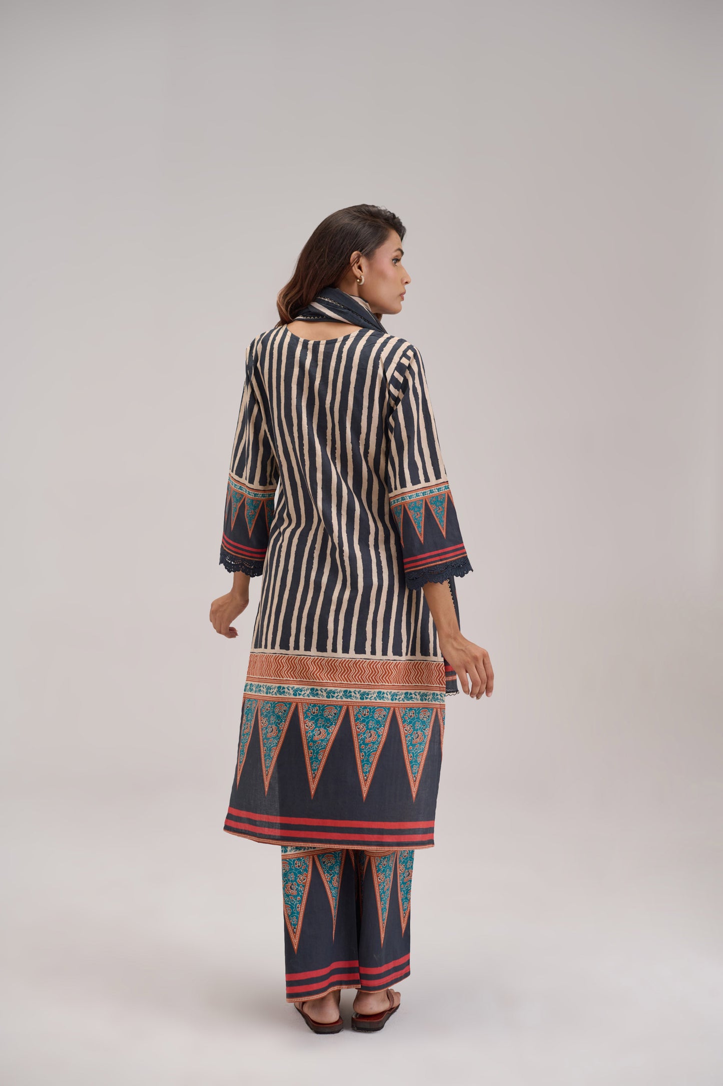 Mira - Black Cotton Cambric Coord Suit