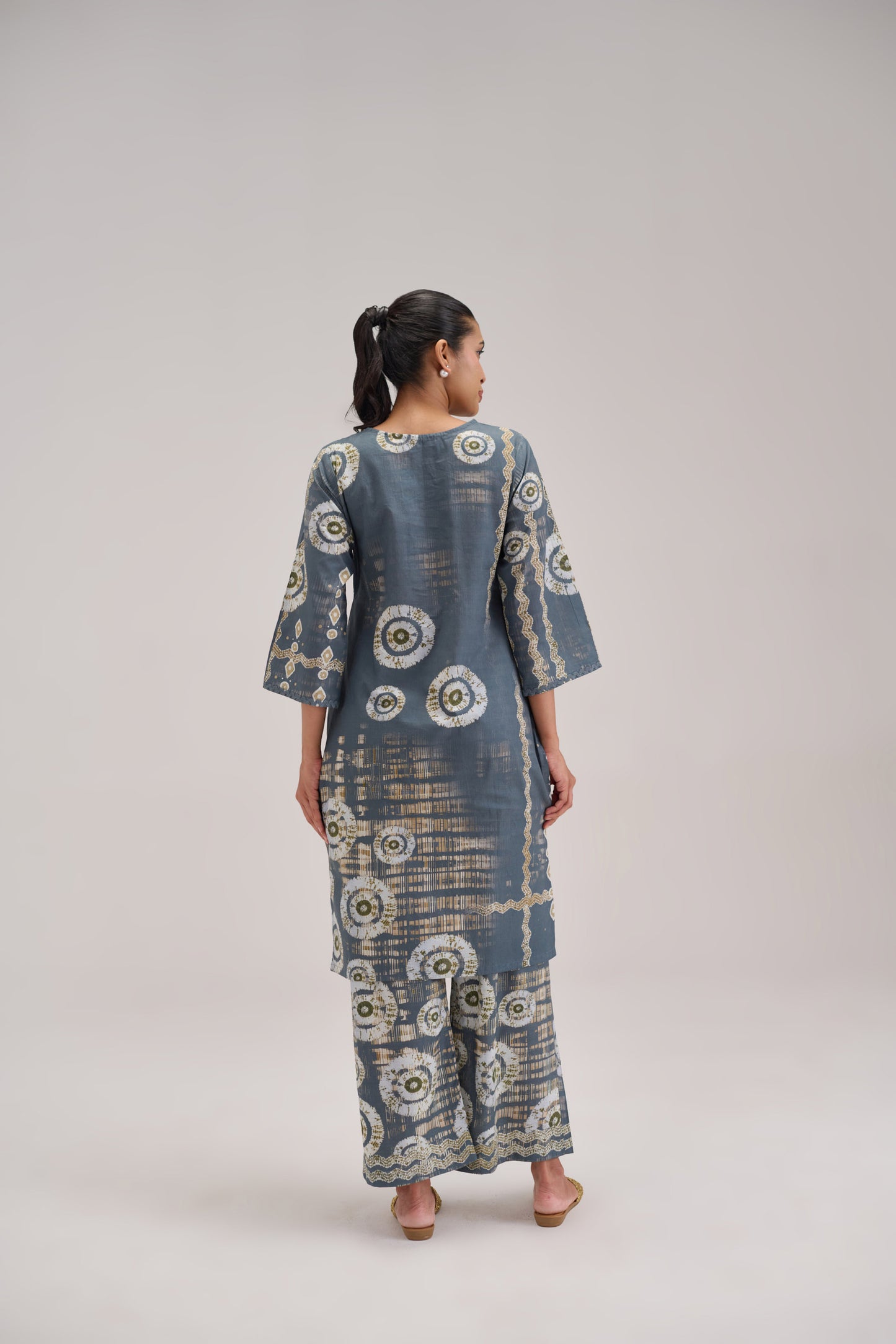 Mira - Grey Cotton Cambric Coord Suit