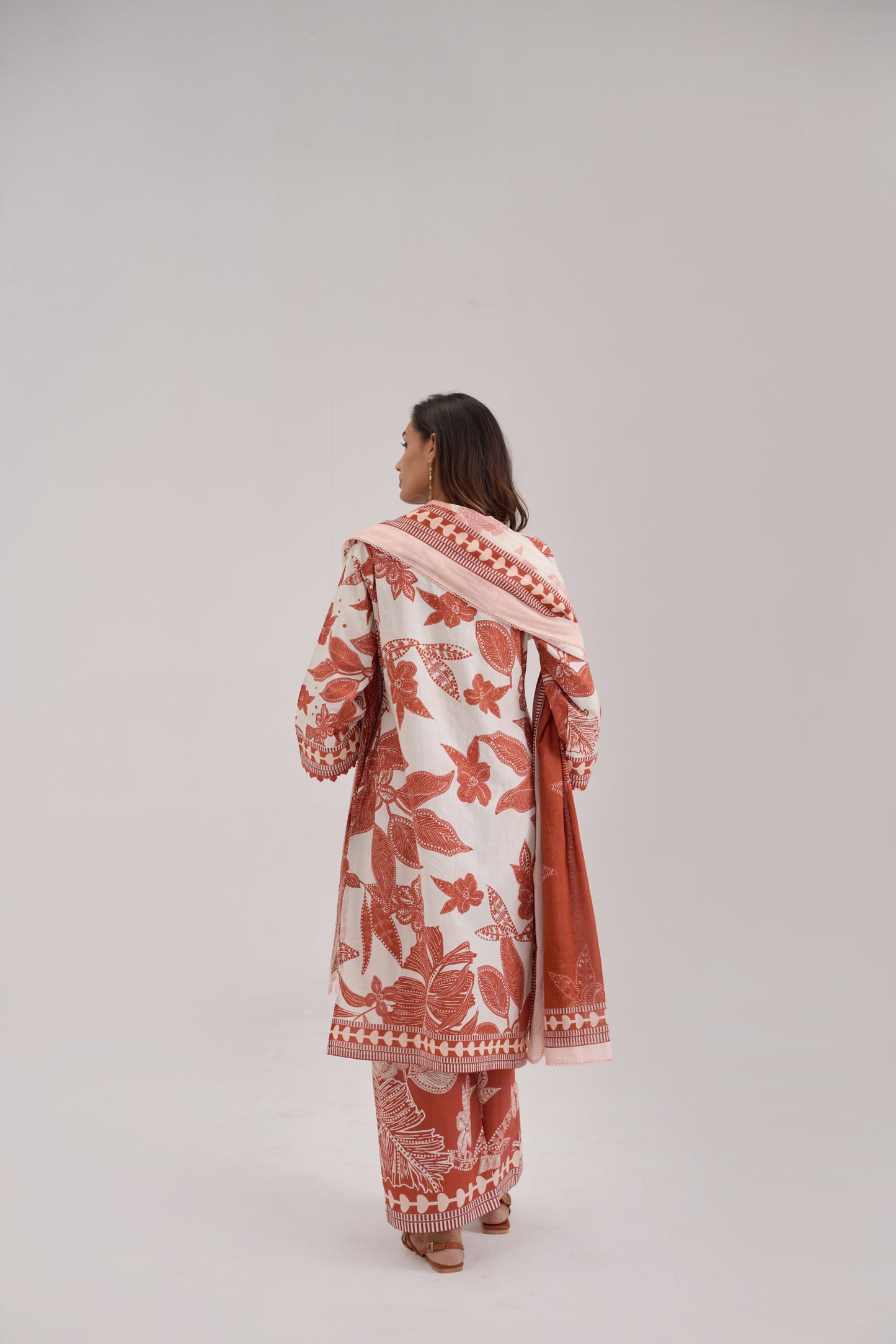 Mira - Rust Cotton Cambric Coord Suit