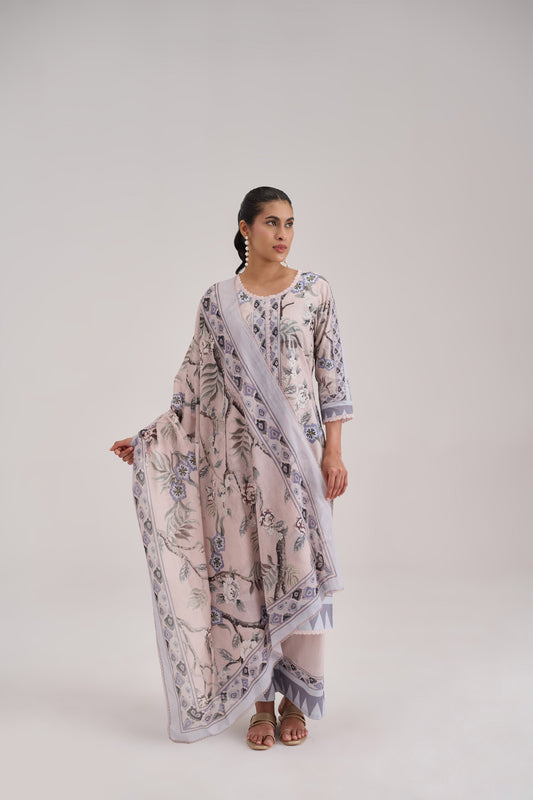 Mira - Blush Pink Cotton Cambric Coord Suit