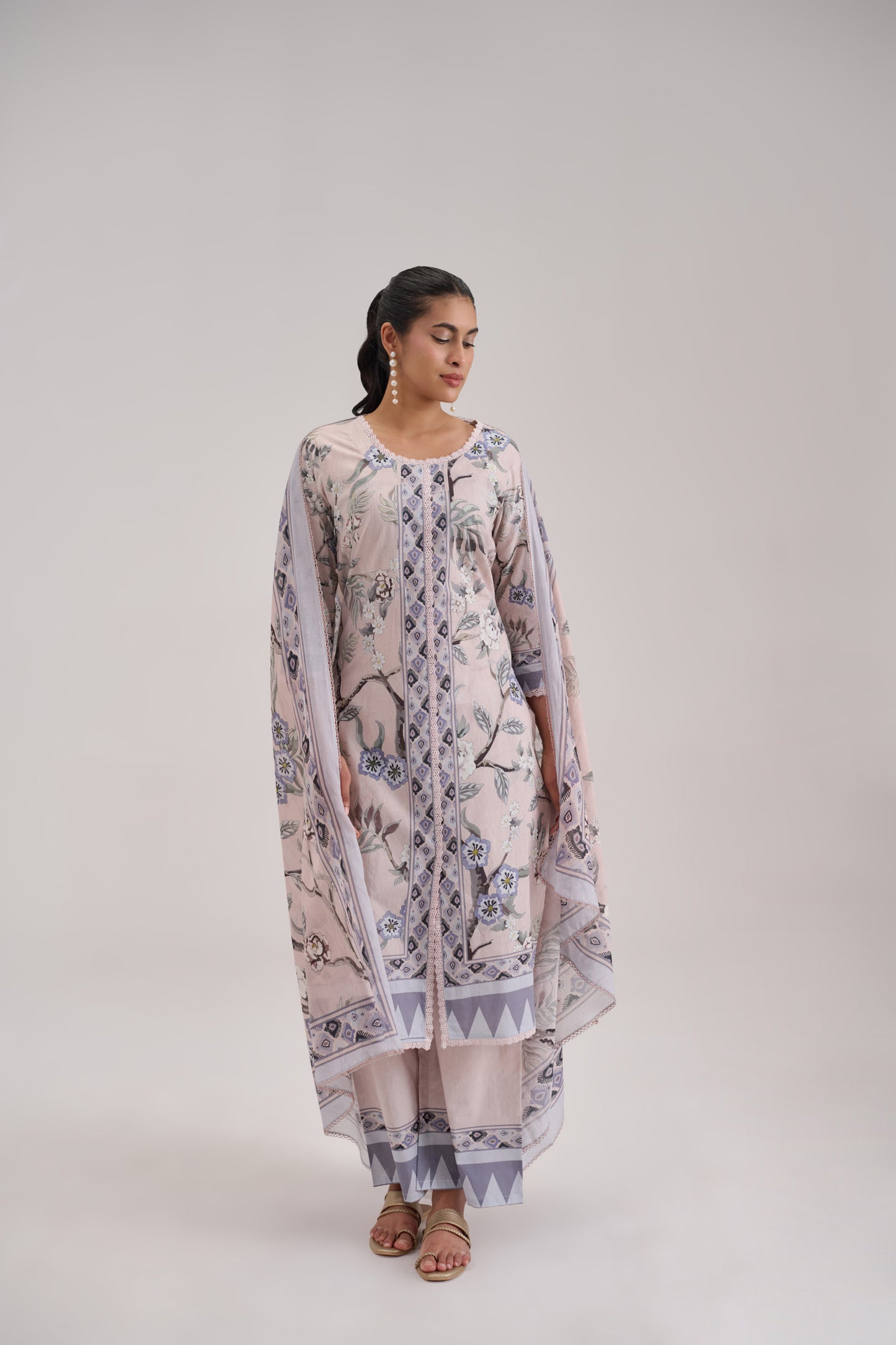 Mira - Blush Pink Cotton Cambric Coord Suit