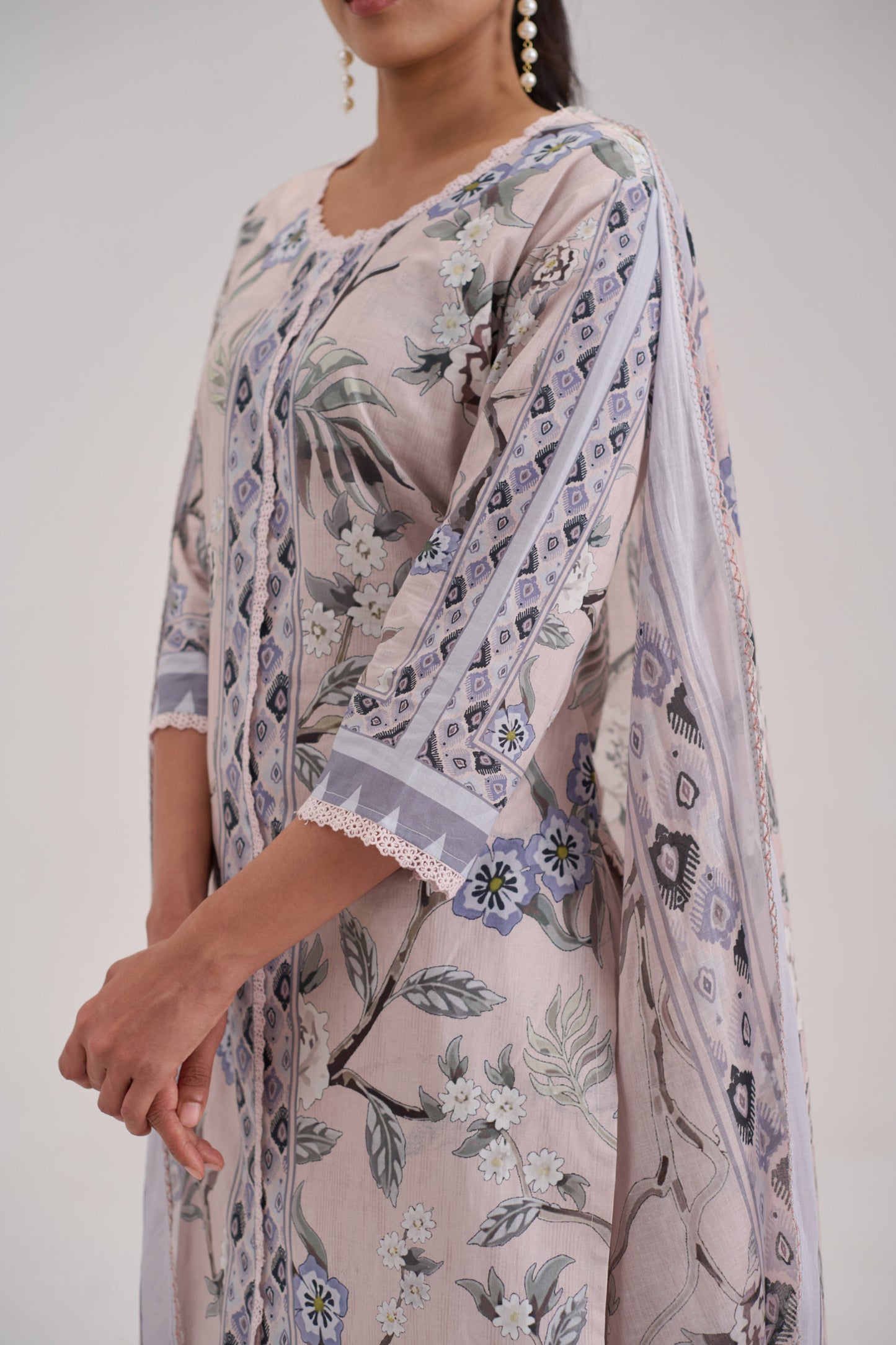 Mira - Blush Pink Cotton Cambric Coord Suit
