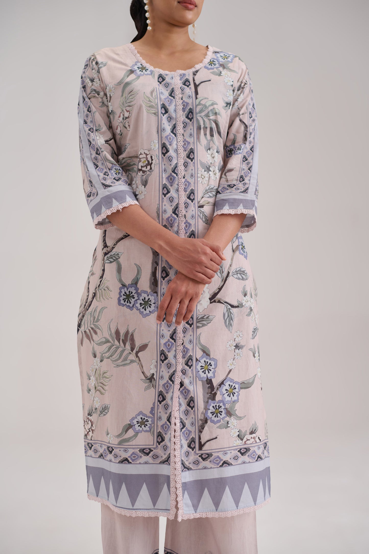 Mira - Blush Pink Cotton Cambric Coord Suit