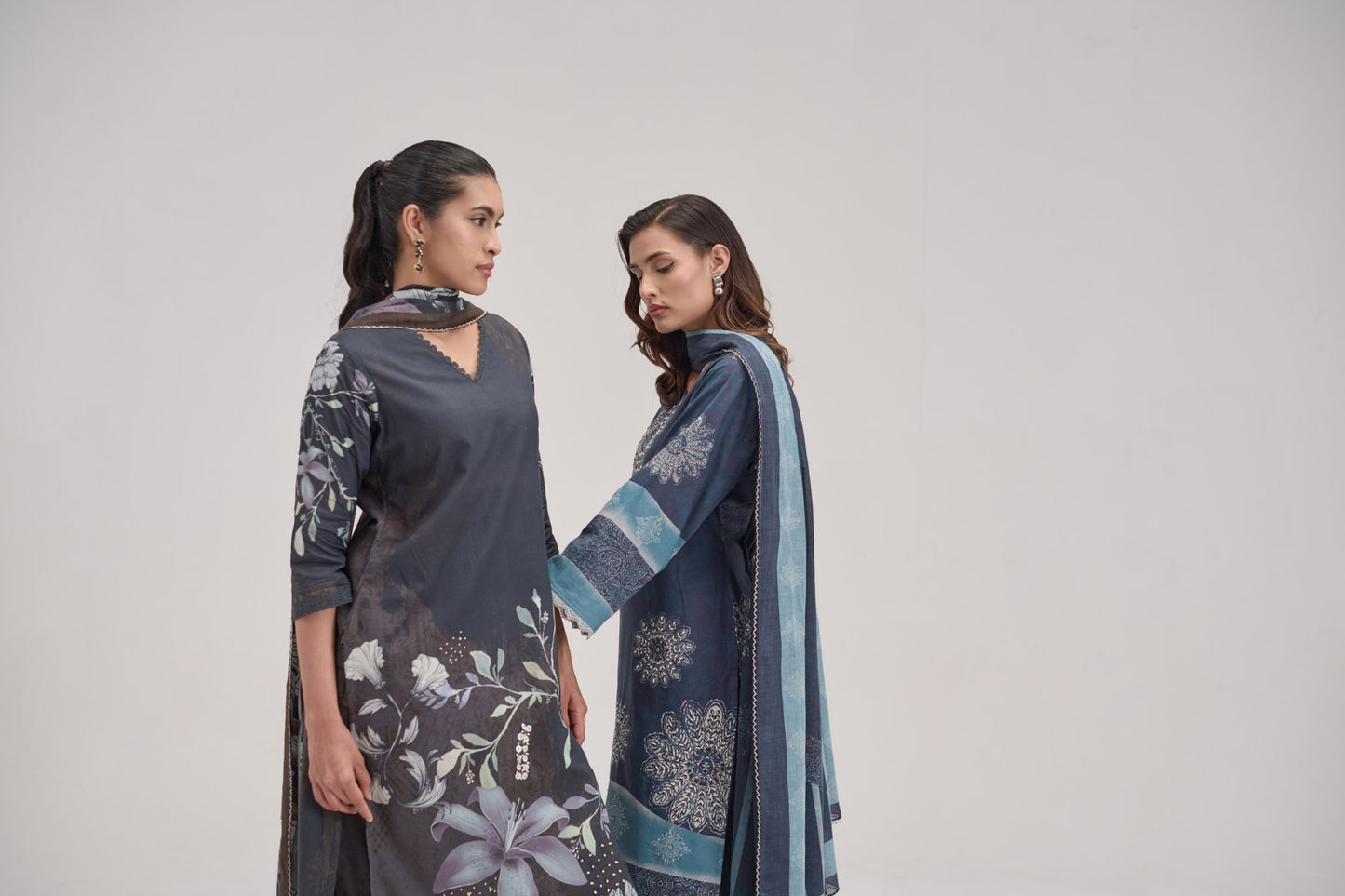 Gitanjali - Navy Blue Cotton Cambric Coord Suit