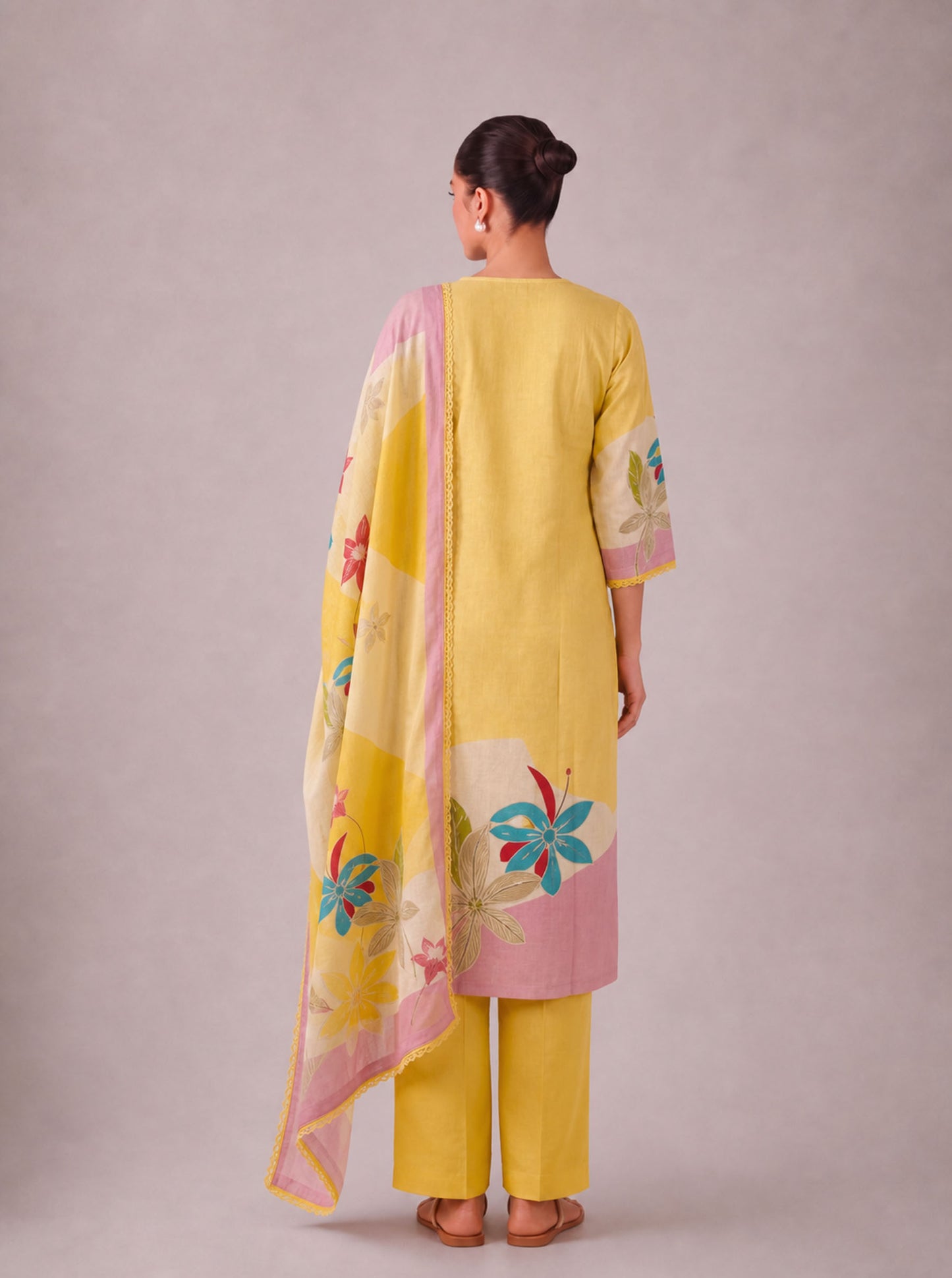 Madhuban - Rich Yellow Cottom Cambric Kurta Set