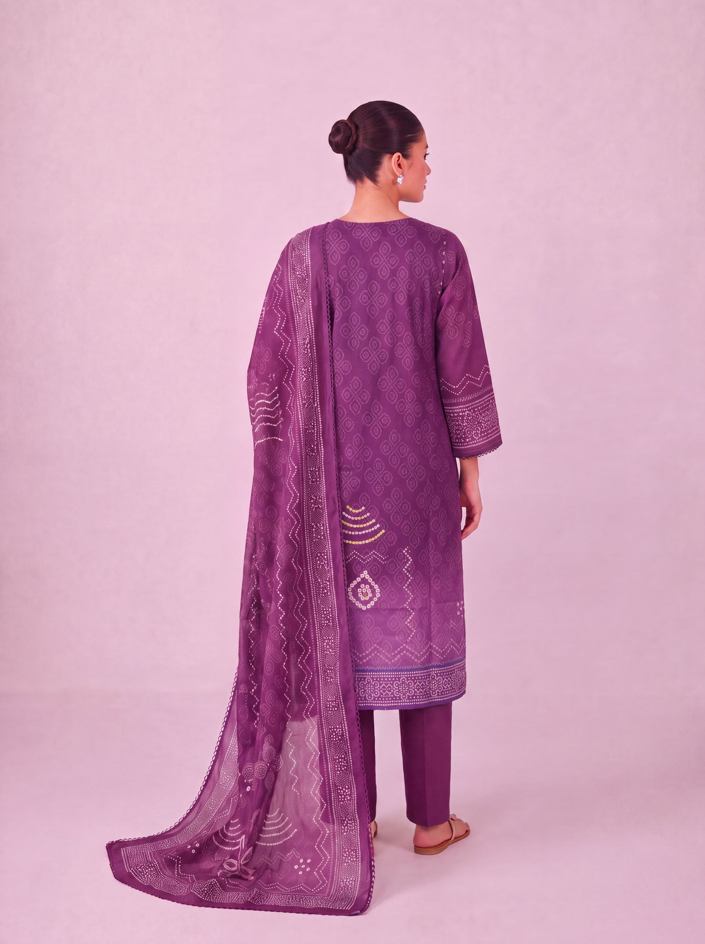 Mehr - Royal Purple Cotton Cambric Kurta Set