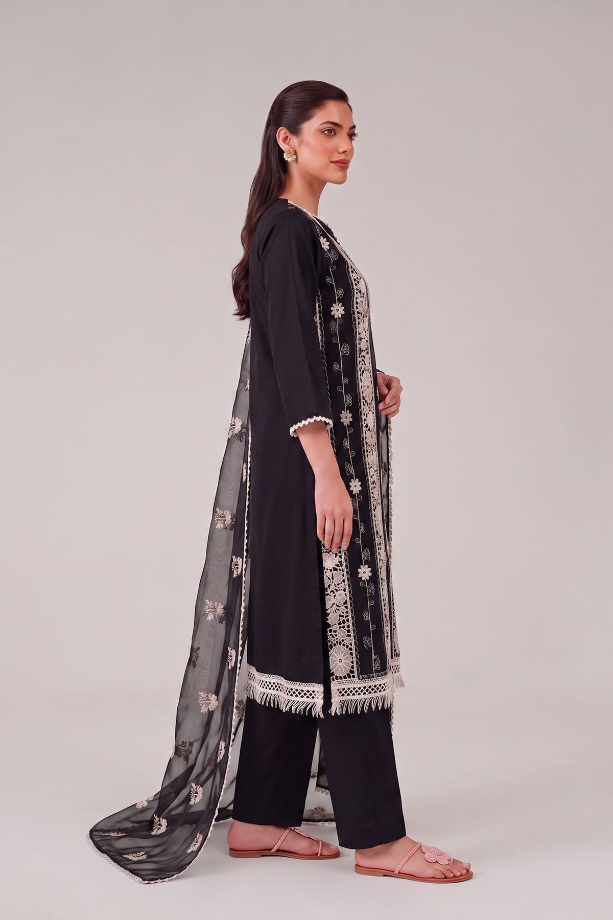 Mehr - Black Cotton Fabric Coord Set